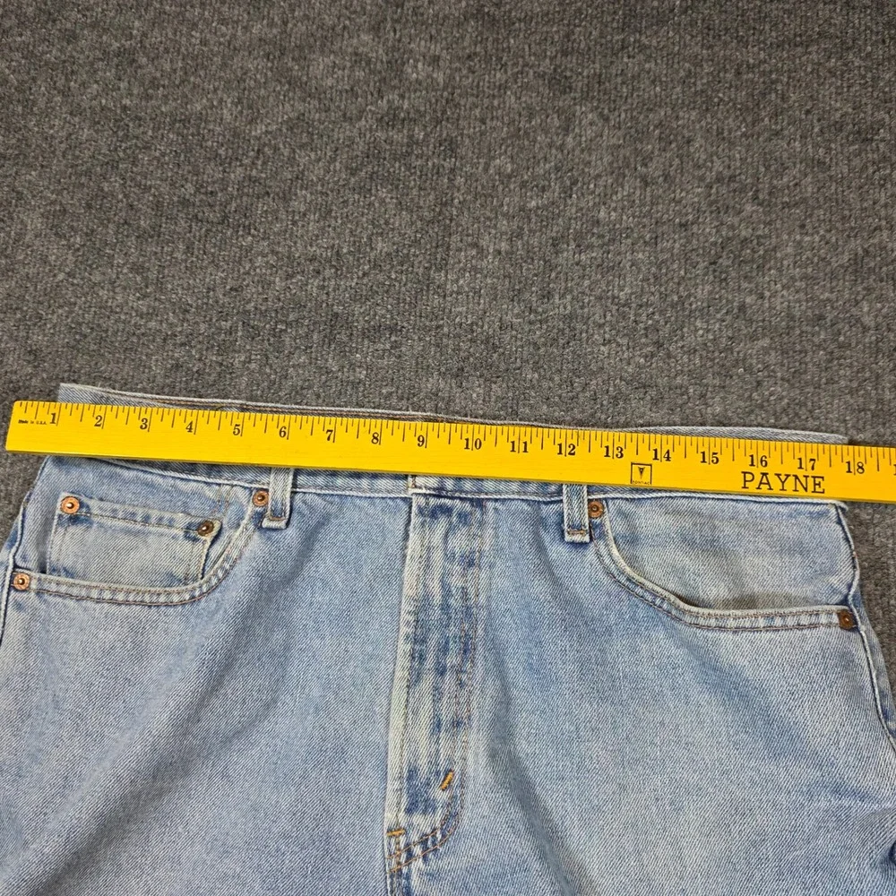Levis 505 36x30‎ Regular Fit Straight Leg Light Wash Blue Denim Mens Jeans Y2K